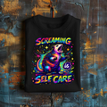 'Screaming Is Self Care' Short Sleeve Graphic Tee