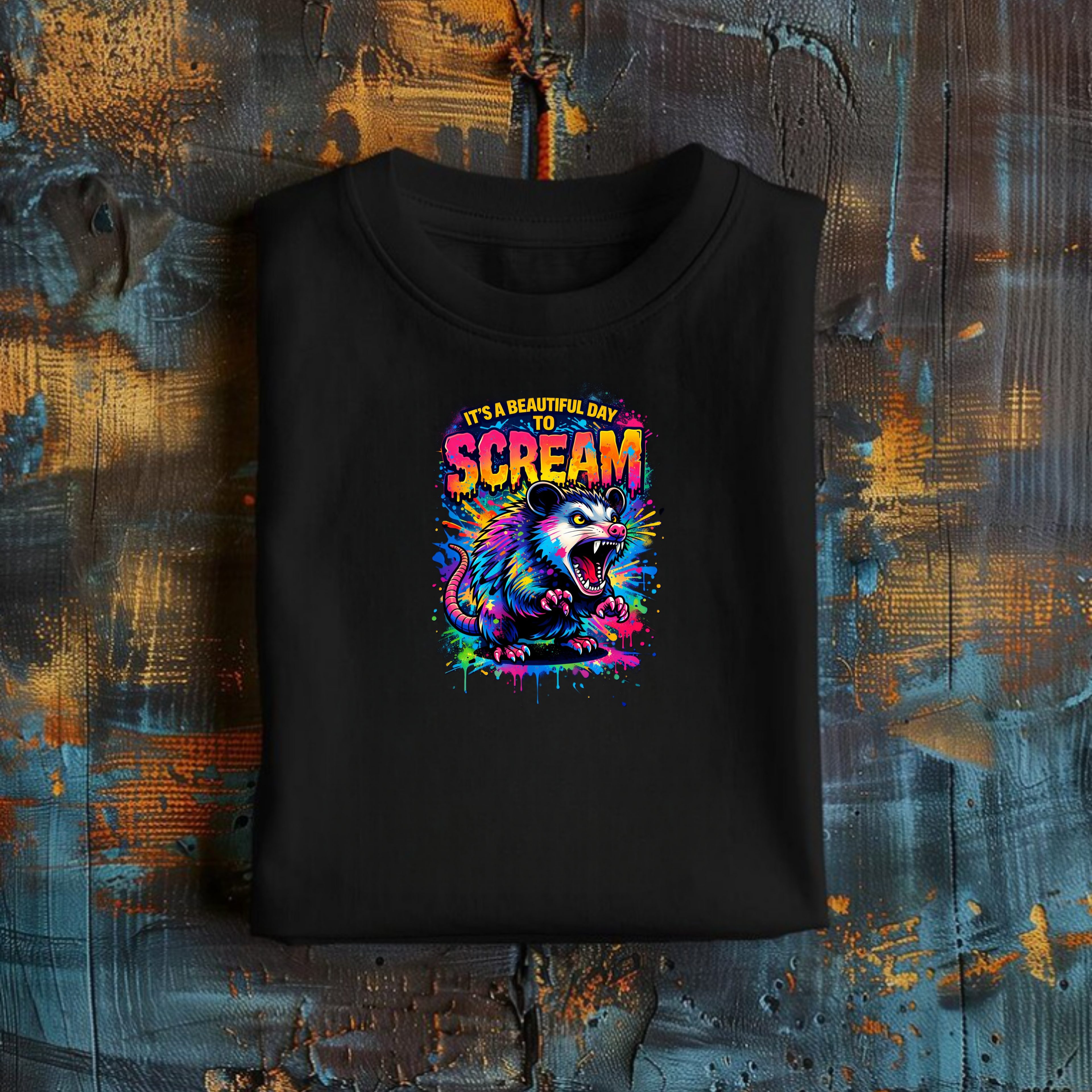 'Screaming Into the Void (Colorfully)' Short Sleeve Graphic Tee