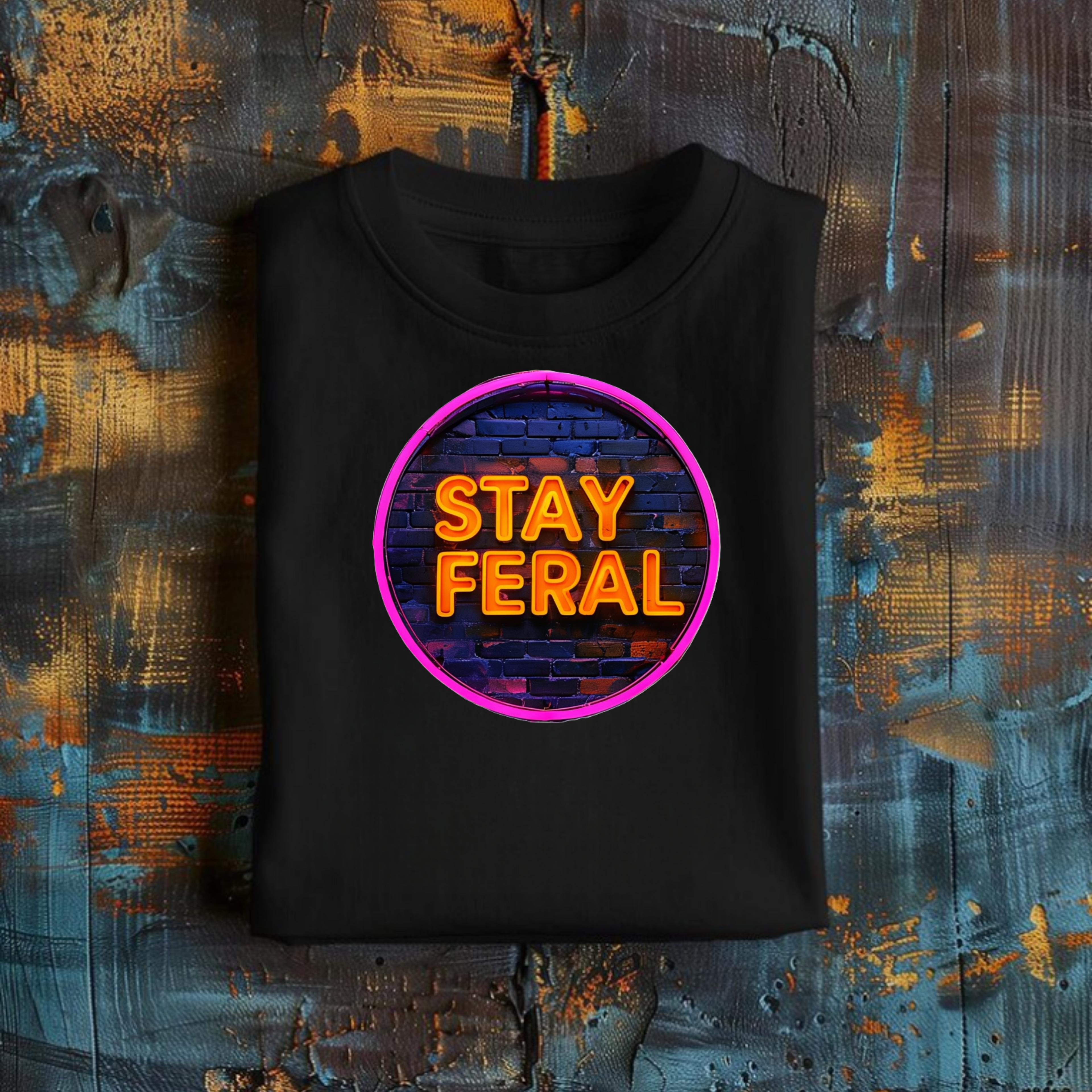 'Stay Feral' Short Sleeve Graphic Tee