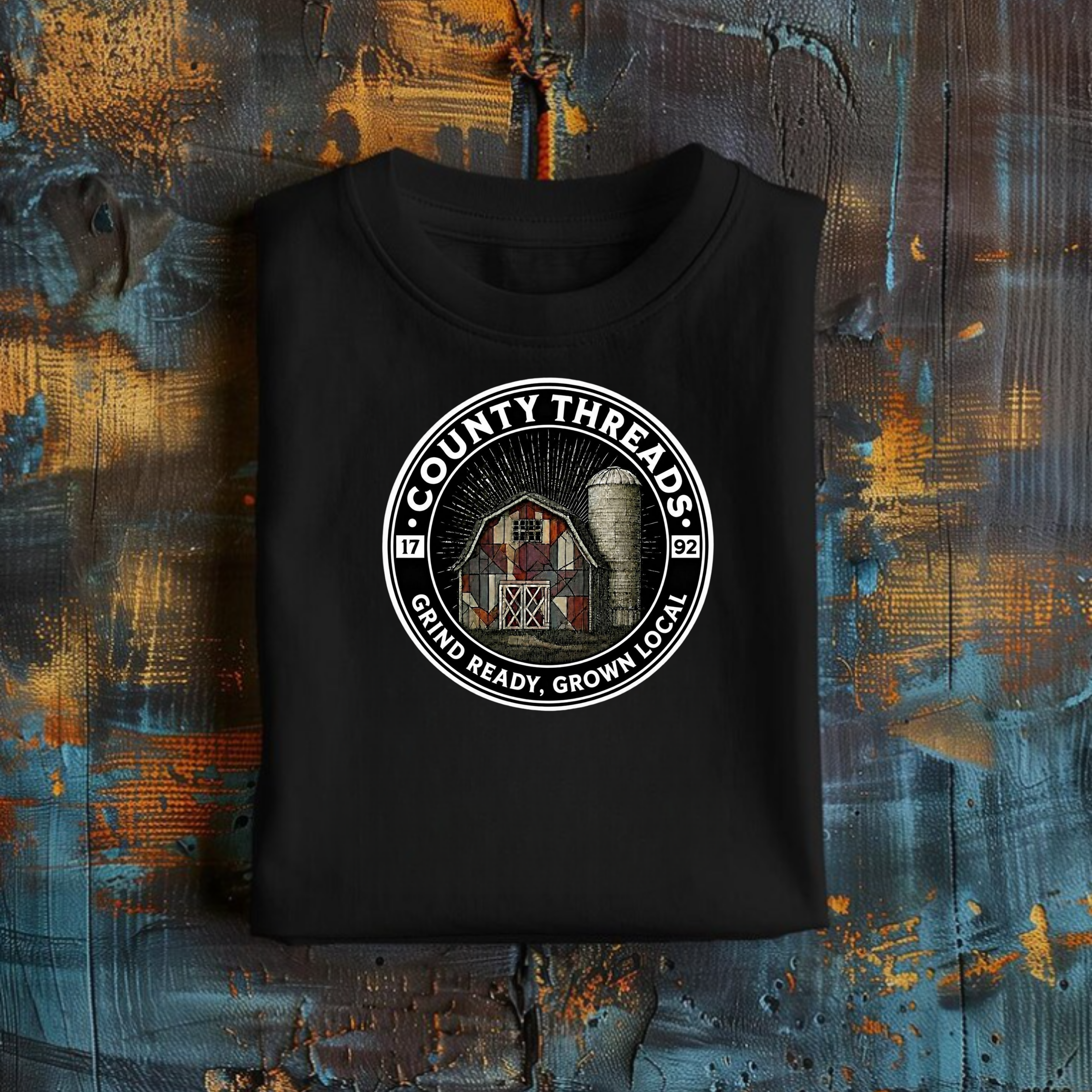 'County Threads: Grind Ready, Grown Local' Short Sleeve Graphic Tee