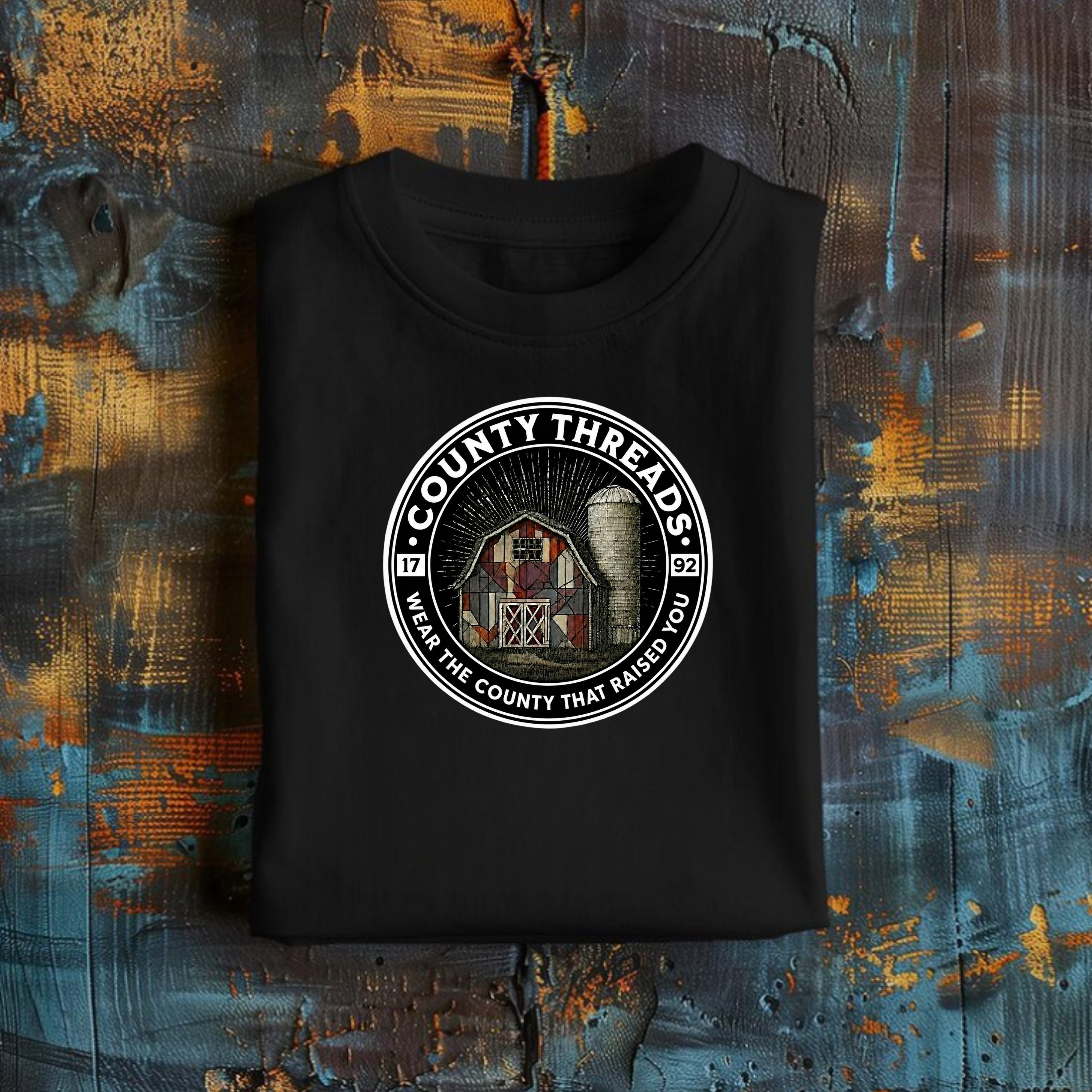 'County Threads: Wear The County That Raised You' Short Sleeve Graphic Tee